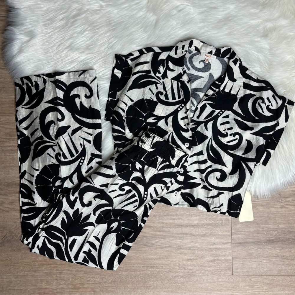 🖤 Abstract Top and Wide pants Set 🖤